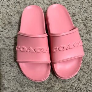NEVER WORN COACH SLIDES